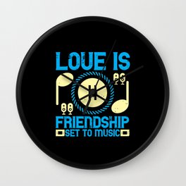 Love Is Friendship Set To Music Wall Clock