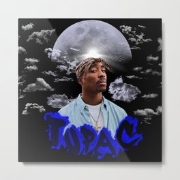 King T Blue Metal Print | 2, Music, Pac, Rapper, Price, Priceless, Rap, King, Blue, Graphicdesign 