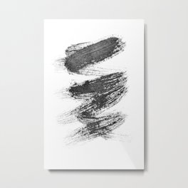ZIGZAG Metal Print | Modern, Acril, Simple, Black, Pastel, Paint, Lines, Oil, Brush, Expressionism 