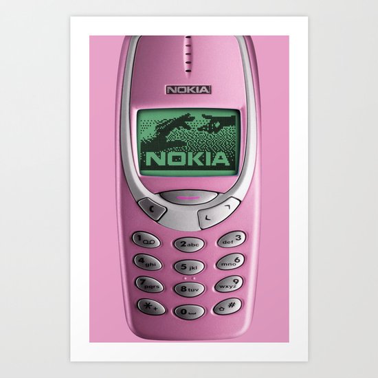 OLD NOKIA Pink Art Print
