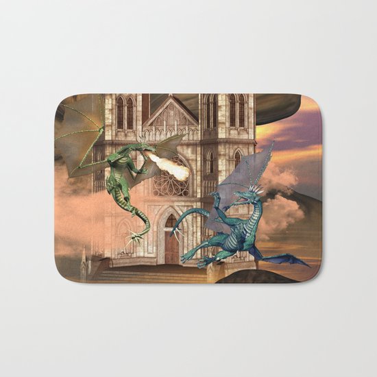 The dragon fight Bath Mat
