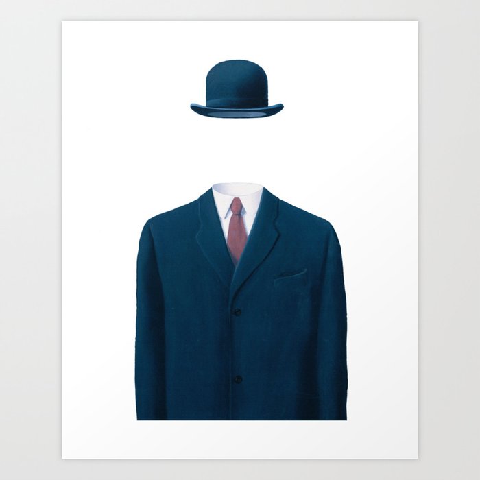 Man In A Bowler Hat By Rene Magritte Artwork For Prints Posters