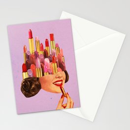 Lipstick (Purple) Stationery Card