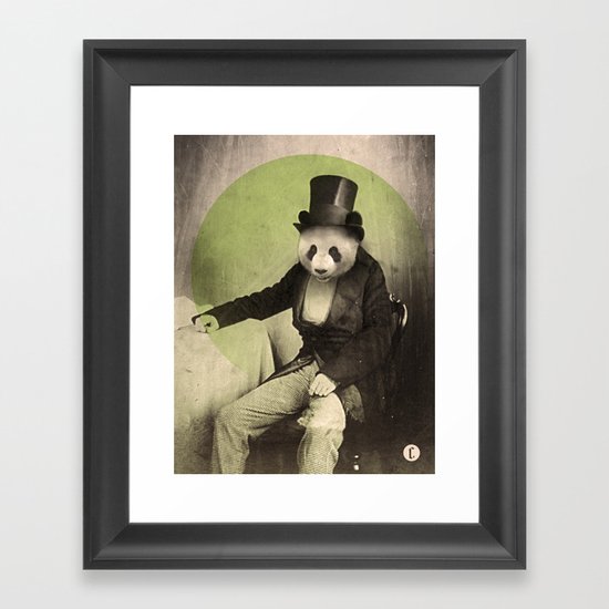 Proper Panda Framed Art Print