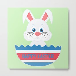 A cute easter egg bunny Metal Print