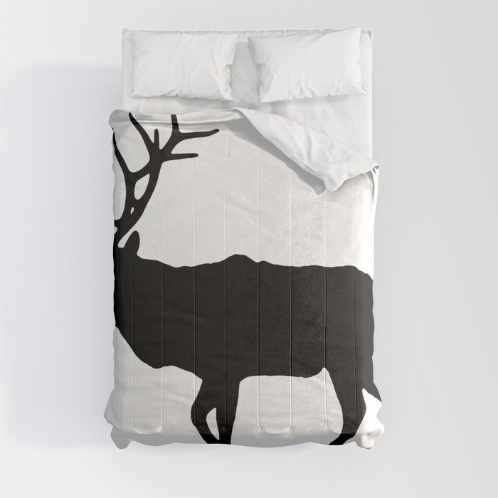 Graphic Silhouette Elk 02 Comforter