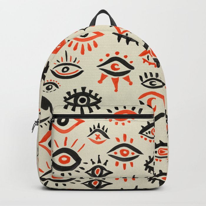Mystic Eyes – Red & Black Backpack