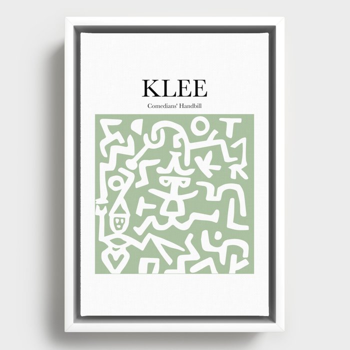 Klee - Comedians' Handbill Framed Canvas