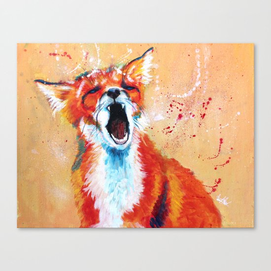 Sleepy Fox Canvas Print
