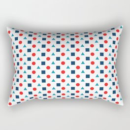 Asymetric pattern with squares, circles and triangles Rectangular Pillow