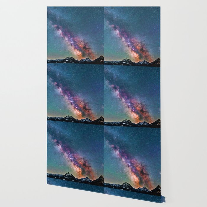 Pastel Galaxy Of Mountains Color Wallpaper By Nocolordesigns Society6