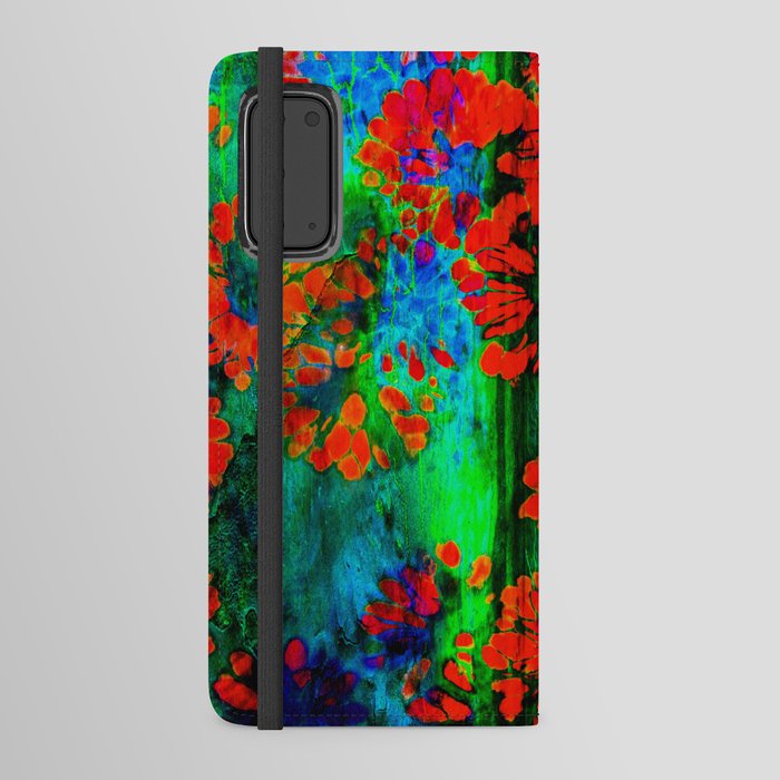 Bohemian Floral abstract batik fabric Android Wallet Case