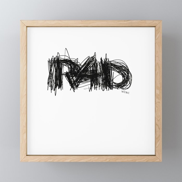 RAD Framed Mini Art Print