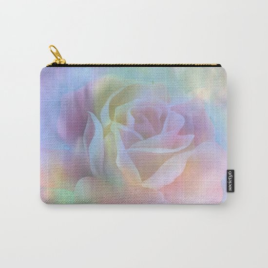 Pastel Watercolor Rose Carry-All Pouch