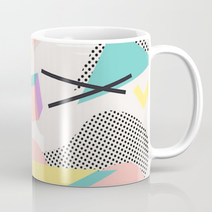 80s / 90s RETRO ABSTRACT PASTEL SHAPE PATTERN Coffee Mug