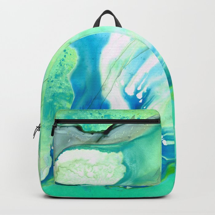 Soft Green Art - Gentle Guidance - Sharon Cummings Backpack