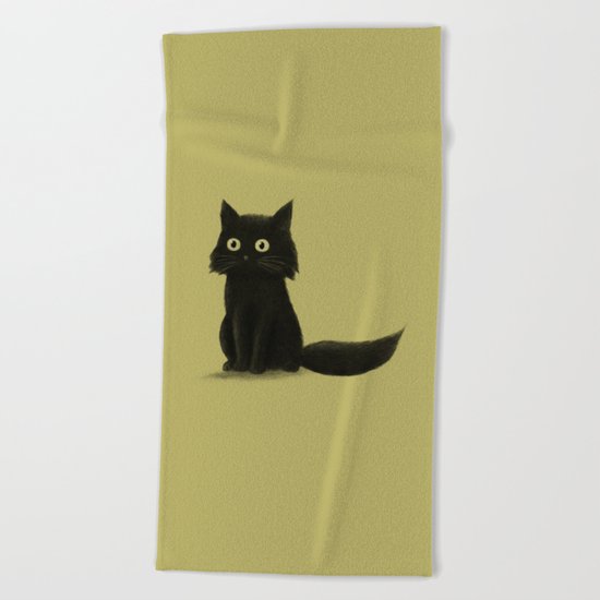 Sitting Cat Beach Towel