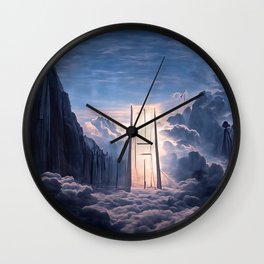Ascending to the Gates of Heaven Wall Clock