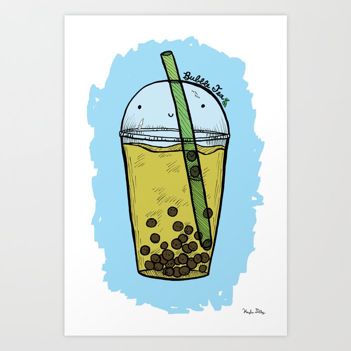 Bubble Tea Art Print by kayladolby | Society6