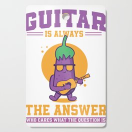 Aubergine Guitar Player Cutting Board