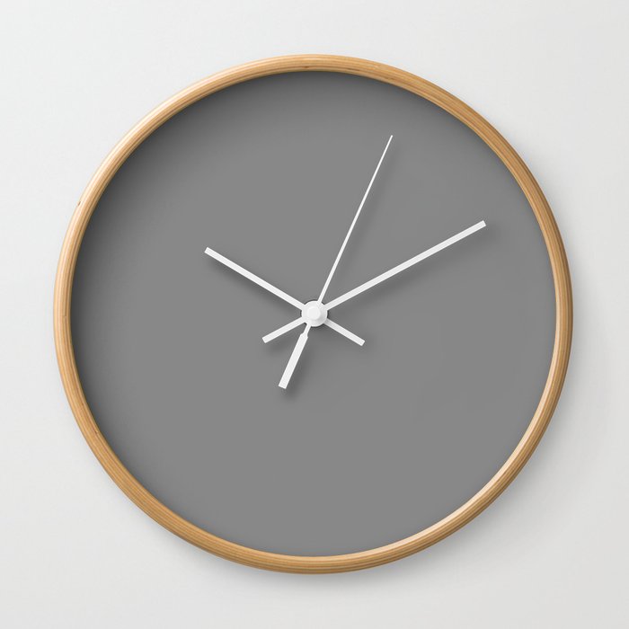 Monochrome Grey 136-136-136 Wall Clock