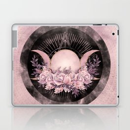 Triple Moon - Triple Goddess -Gentle Floral Laptop Skin
