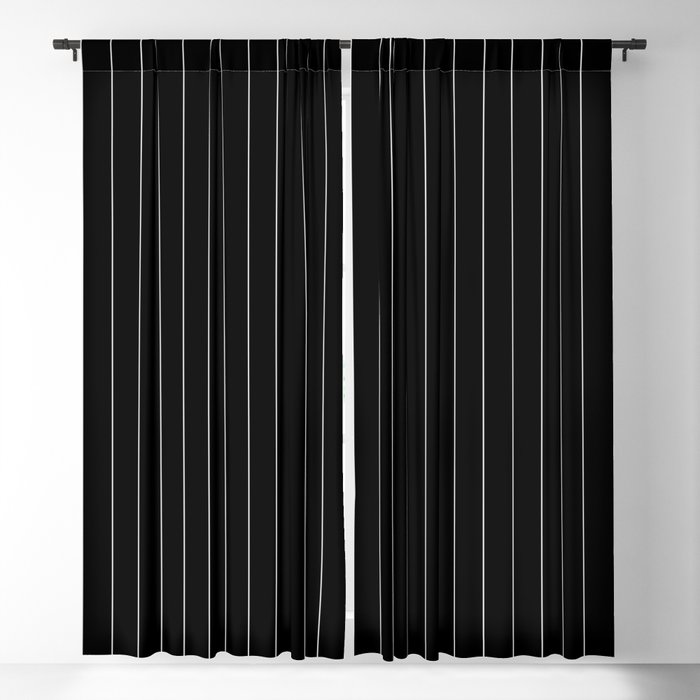 Black And White Pinstripes Lines Stripes Minimalist Stripe Line Drawing Blackout Curtain
