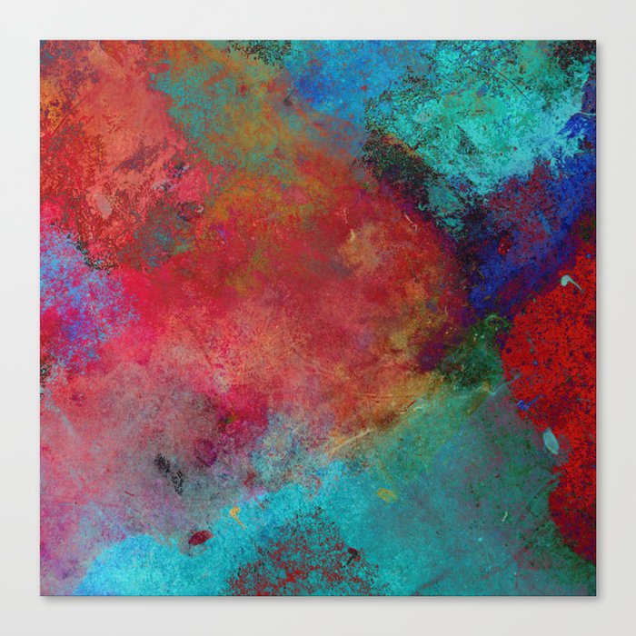Love - Abstract, textured painting Canvas Print