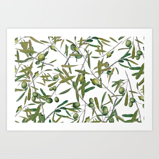 olive pattern Art Print