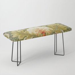 William Morris Vintage Silk Embroidery Floral  Bench