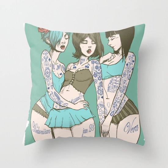 Toygirl Follies Throw Pillow