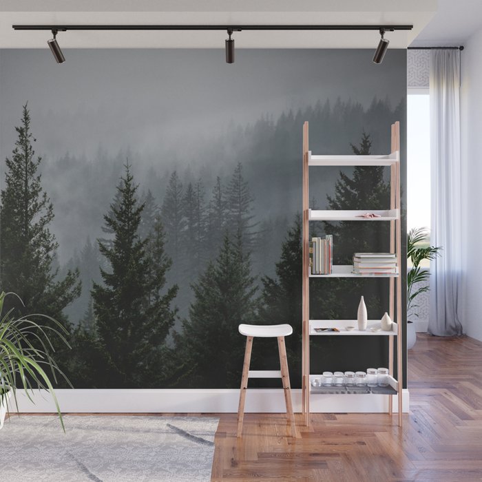 Forest Fog Mountain V - Wanderlust Nature Photography Wall Mural