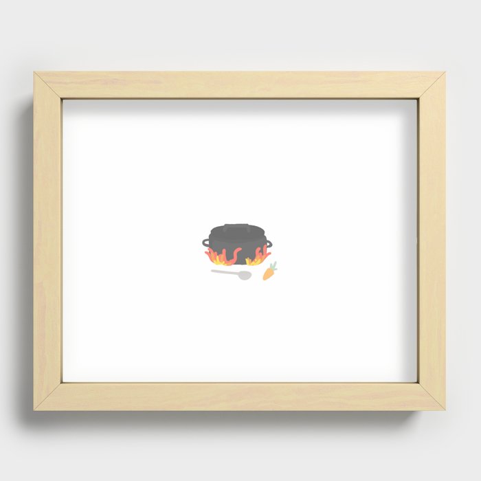 cooking pot + carrot Recessed Framed Print