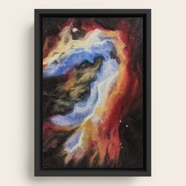 Swan Nebula Framed Canvas