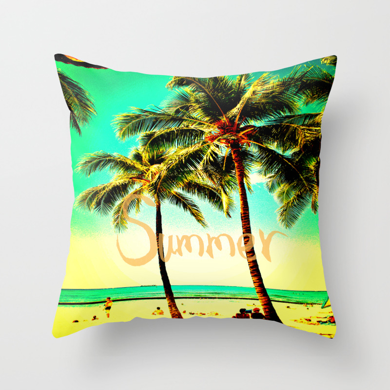 Details about   Beach Pillow Old Waggoner Palm Tree Ocean Beach Tropical Tiki 13" x 13" 