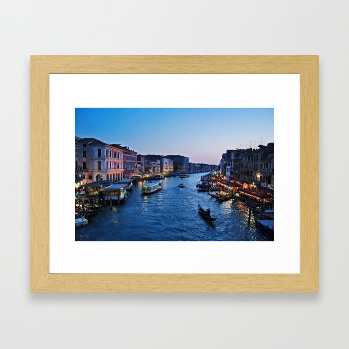 Venice at dusk - Il Gran Canale Framed Art Print