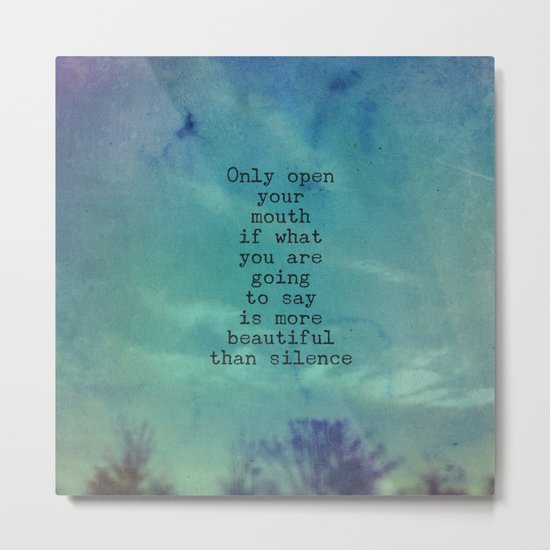 The Beauty of Silence - Blue Metal Print