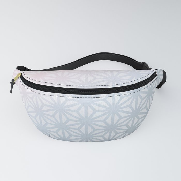 Japanese Asanoha Pattern in Pink Blue Gradient Fanny Pack