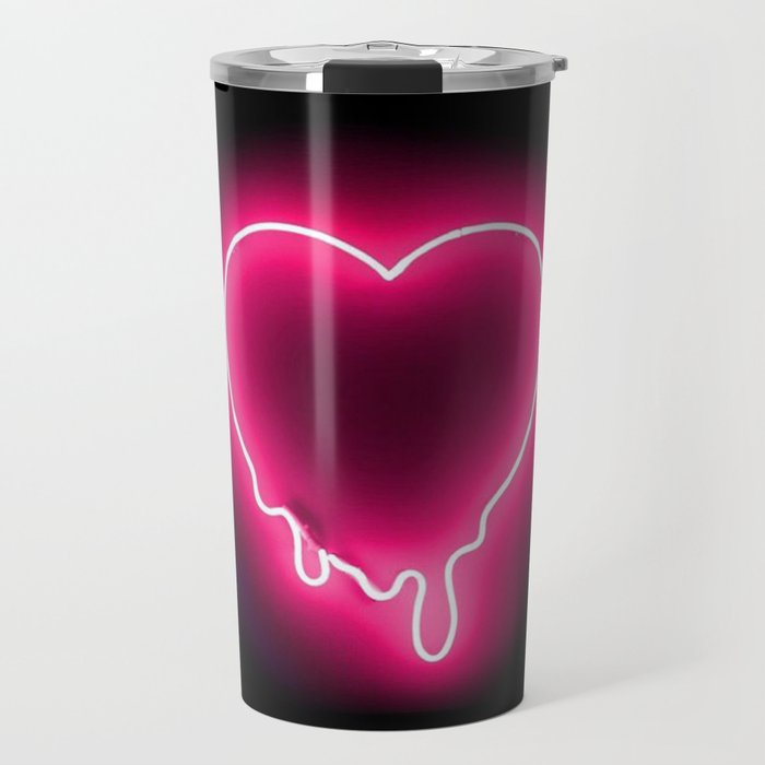Heart (Neon) Travel Mug