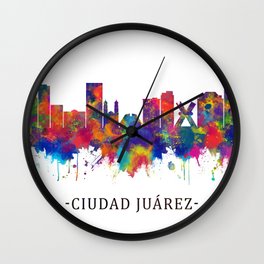 Ciudad Juárez Mexico Skyline Wall Clock