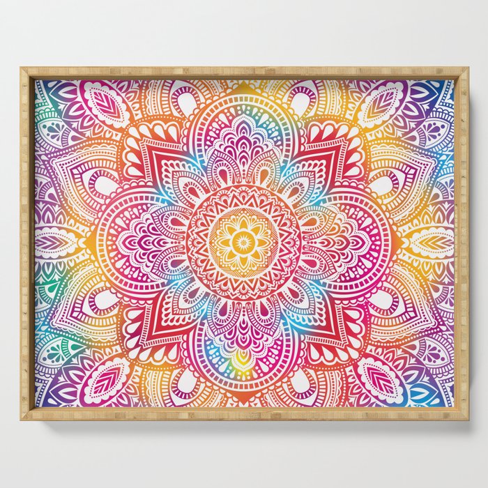 colorful serving trays