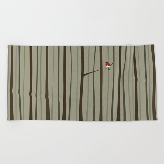 Winter Forest Beach Towel