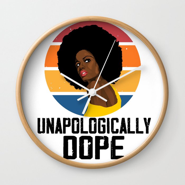 Unapologetically Dope: Celebrating African American Excellence in Black History Month Wall Clock