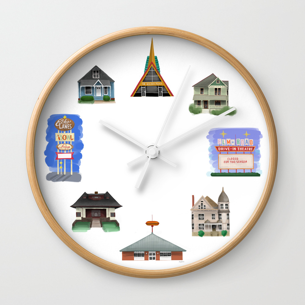 Places of Warren - Warren Ohio 100 Wall Clock by albeestudio