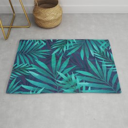 Jungle leaves watercolour artwork Rug | Floral, Tropicalleaves, Jungleleaves, Exotic, Rainforest, Botanicaltrend, Nature, Tropical, Pattern, Leaves 