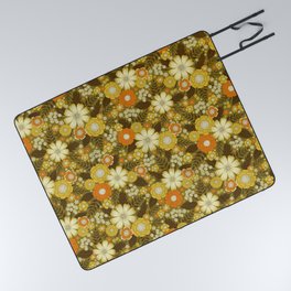 1970s Retro/Vintage Floral Pattern Picnic Blanket
