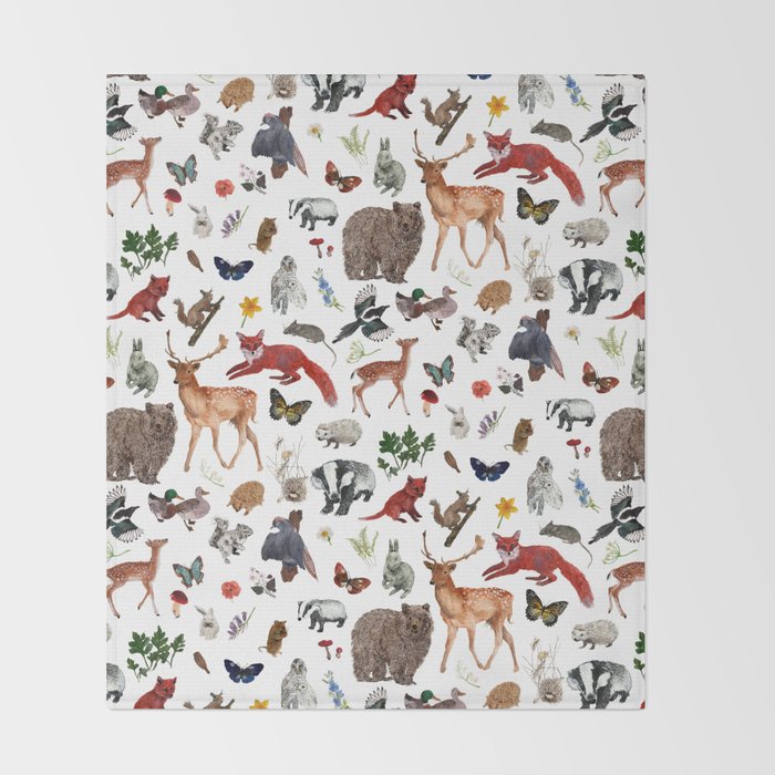 Woodland Animal Throw
