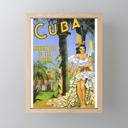 Cuba Vintage Travel Framed Mini Art Print