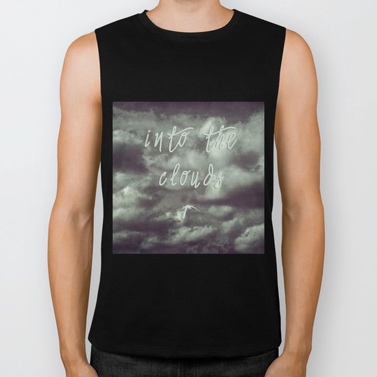 into the clouds Biker Tank