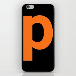letter P (Orange & Black) iPhone Skin